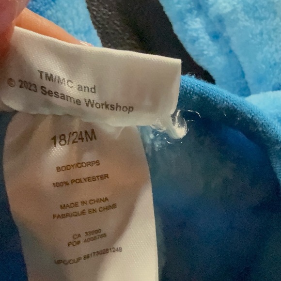 Sesame Street Blue Footie Pajama - Picture 4 of 5